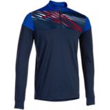 Sweater - Halve Rits - Heren - Zwart - Stretchstof