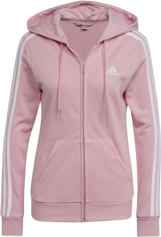 adidas - Essentials - T-shirt - Dames - Met 3 Strepen - Fleece - Ritssluiting