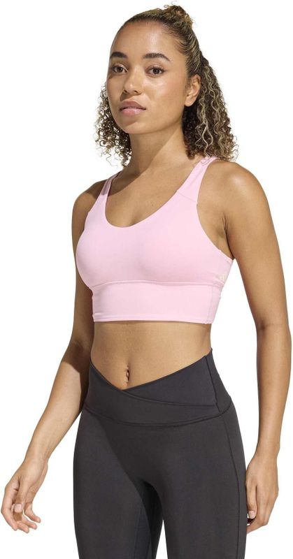 adidas - Studio All Me 3-Stripes - Sportbeha - Zwart - Middelmatige Ondersteuning