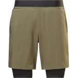 Reebok - Epic - Korte Broek - 2 in 1 - Voor Mannen - Zijsplitten voor Ventilatie