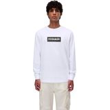 Napapijri - Box Logo - T-shirt - Met Lange Mouwen - 100% Katoen