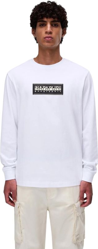 Napapijri - Box Logo - T-shirt - Met Lange Mouwen - 100% Katoen