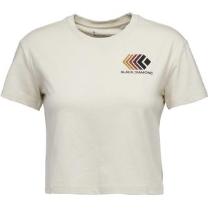 Dames-T-shirt Black Diamond Faded Crop