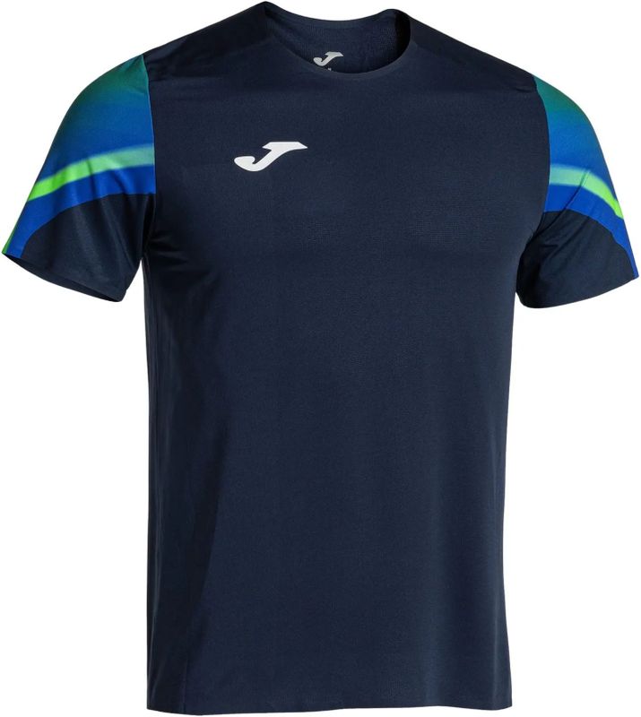 Joma - Hardloopshirt - Korte Mouwen - Zwart - 90% Polyester, 10% Spandex