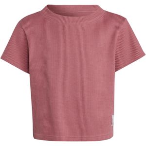 Los geweven T-shirt voor meisjes adidas Lounge Waffle