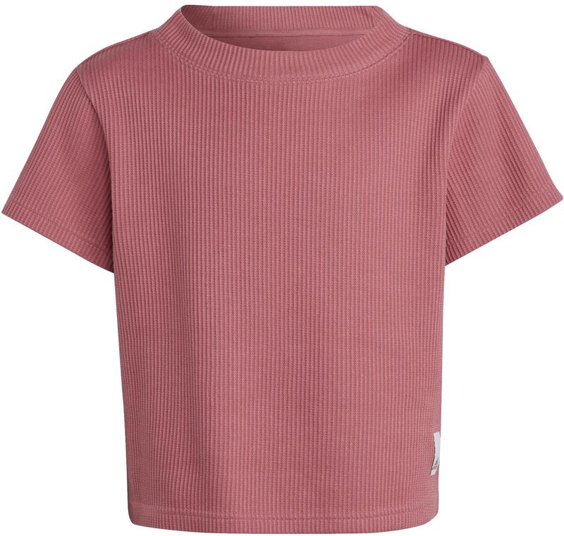 Los geweven T-shirt voor meisjes adidas Lounge Waffle