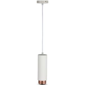 LED Spots - Hangende Fittingen - GU10 - IP20 - Wit+Mat Rose Goud - 5 Jaar