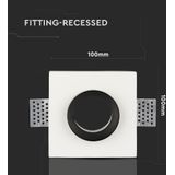 Lamp - GU10 - Wit Gips - Mat Rose Gold Metaal