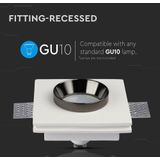 Lamp - GU10 - Wit Gips - Mat Rose Gold Metaal