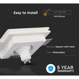 Lamp - GU10 - Wit Gips - Mat Rose Gold Metaal