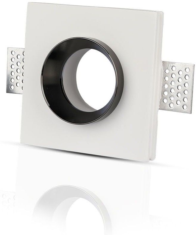 Lamp - GU10 - Wit Gips - Mat Rose Gold Metaal