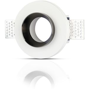 LED-spots - Inbouwarmatuur - GU10 - IP20 - Wit+Chroom - 5 jaar - Modelnr: - VT-866-RD-C