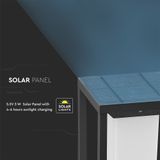 Solar Meerpaalverlichting - Samsung - IP65 - Grijs - 2W - 280 Lumen - 3000K