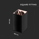 GU10 Fitting - Black - Aluminium - Compact Ontwerp