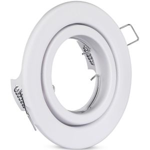 V-tac Inbouwspot Vt-7227 Kantelbaar Gu10 35w 9,9 Cm Staal Wit