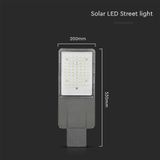 Straatlantaarn op zonne-energie - IP65 - 3500 Lumen - 6500K