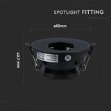 GU10 Fitting - Zwart - Aluminium en Polycarbonaat - Voor GU10 Lampen tot 35W