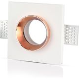 V-TAC - VT-866-SQ-G - LED Spots - Inbouwarmatuur - Wit - Mat Roségoud - GU10 - IP20