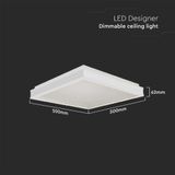 LED Designer Light - Vierkant - Zwart - SMD LED - Dimbaar