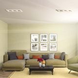 Fitting - 3xGU10 - Wit - Gips - IP20