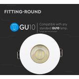 V-TAC - VT-873-WG - LED Inbouwspots - Wit-Goud - GU10 - IP20
