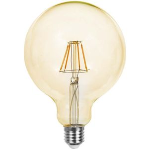 LED Lampen - G125 Bol E27 - IP20 - Amber - 4 Watt - 550 Lumen - 2200K - 2 Jaar