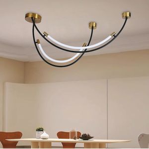 Design plafondlamp - IP20 - Zwart+Brass behuizing - 20 Watt - 2500 Lumen - 4000K