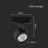 LED Tracklight - Zwart - 30W - Verstelbaar Licht