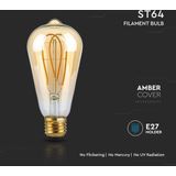 LED Lampen - ST64 E27 - IP20 - Amber - 5 Watt - 300 Lumen - 1800K - 2 Jaar