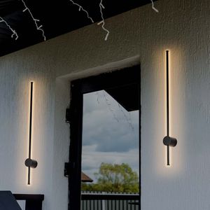 LED Moderne Wandlamp - IP65 - Zwarte Behuizing - 12W - 1400 Lumen - 3000K