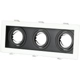 Spotjes - Wit - Aluminium - 3xGU10 Fitting - Modern Ontwerp