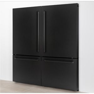 ioMabe ICO19JSPR 3BM-CBM Twin Amerikaanse koelkast mat zwart met icemaker voor ijsblokjes, No-Frost