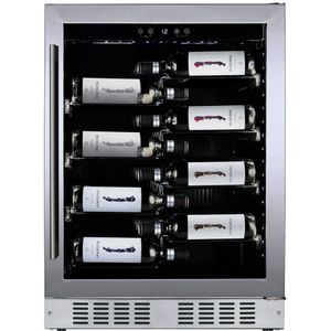 Dunavox DAUF-40.138SS wijnkoelkast onderbouwkoelkast, nis hoogte 82 cm., zuinig energieklasse G | .