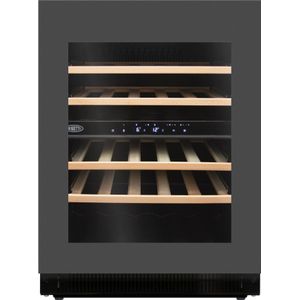 Boretti MLWC82ZGAN Wijnklimaatkast inbouw 82cm onderbouw, 2 temp.zones, Deurh. 745mm t.b.v. greepl. keukens, Antraciet glas