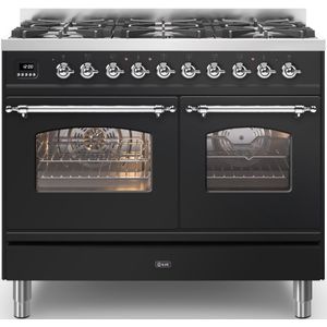 ILVE PD106NE3/MG fornuis 6-pits gas fornuizen - kleur grafiet zuinig beide ovens A - 100 cm breed gasfornuis |