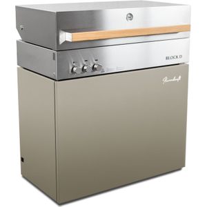 Flammkraft DE BLOCK D TAUPE (GEN.5) vrijstaand barbecue taupe