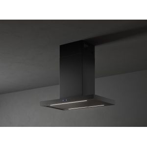 Falmec PLANEPLUS90E3NBL NRS eiland afzuigkap zwart randafzuiging, 90 cm. breed zuinig energieklasse A | .