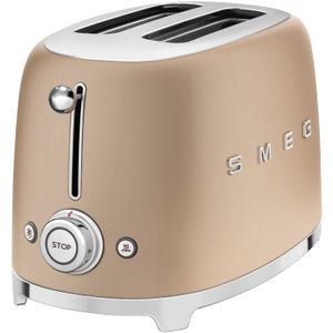 SMEG TSF01CHMEU - Broodrooster - Mat Champagne - 2x2 - 950W - 6 niveaus