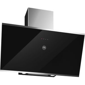 Bertazzoni KV90MOD1NA wand afzuigkap zwart glas, 90 cm. breed zuinig energieklasse A+ | .