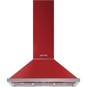 Smeg KPF9RD wand afzuigkap rood, 90 cm. breed zuinig energieklasse A+ | .