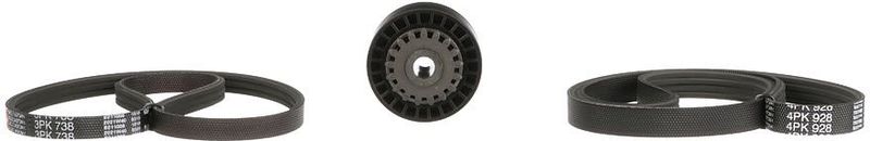 GATES Poly-V-riem set RENAULT,NISSAN,DACIA K033PK738 3PK738,4PK928,T39056 Multiriemset