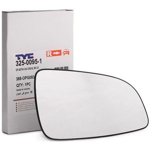 TYC Spiegelglas OPEL 325-0095-1 6428199,13141988 Dodehoekspiegel,Spiegelglas, buitenspiegel