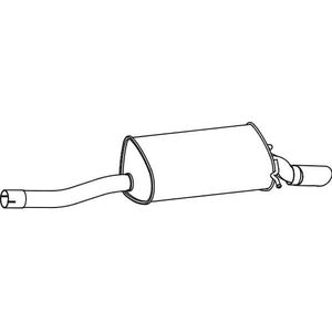 VEGAZ Einddemper MERCEDES-BENZ MS-399 2094900121,2094900221 Uitlaat,Uitlaatdemper,Achterdemper,Uitlaat demper,Uitlaatsysteem,Knaldemper