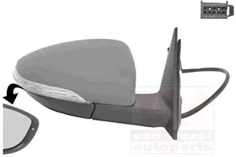 VAN WEZEL Buitenspiegel VW 5806818 5C5857508G9B9,5C5857508Q,5C5857508Q9B9 Zijspiegel,Spiegel,Achteruitkijkspiegel,Autospiegel,Dodehoekspiegel