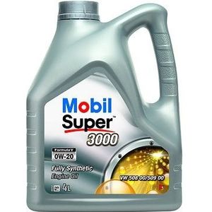 MOBIL - Super 3000 Formula V - Motorolie - 4 Liter - Viscositeit 0W-20 - Voor VW, AUDI, FORD