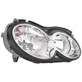 Renault - Koplamp Rechts - Zwart - Hella 1DB 008 461-201 - Halogeen