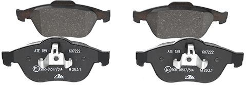 ATE - Remblokkenset - Set Assen - Vooras - 155,1 mm Breedte - 70,8 mm Hoogte