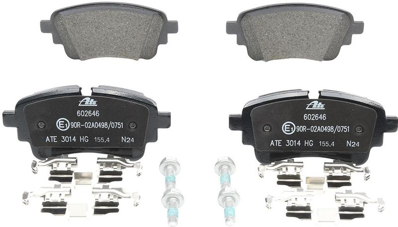 ATE - Remblokkenset - Achteras - Voor AUDI 13.0460-2646.2 - Met Toebehoren