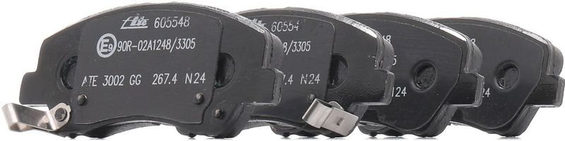 ATE - Remblokkenset - Vooras - Met Slijtageindicator - 132,5 mm Breedte - 57,9 mm Hoogte - 17,8 mm Dikte