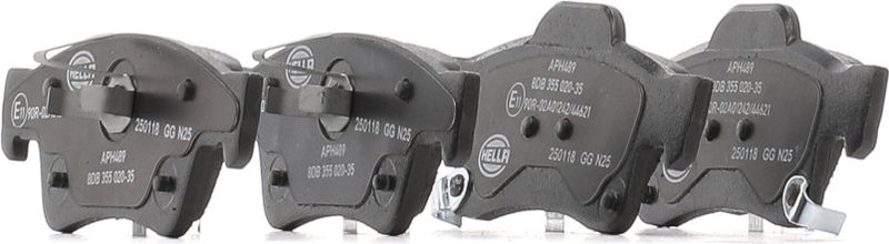 HELLA Remblokkenset JEEP,DODGE 8DB 355 020-351 K68052386AA,8698D1498,PD1357 2AMV4386AB,68052387AA,K68052387AA,68052386AA,V2012386AA,68516694AB